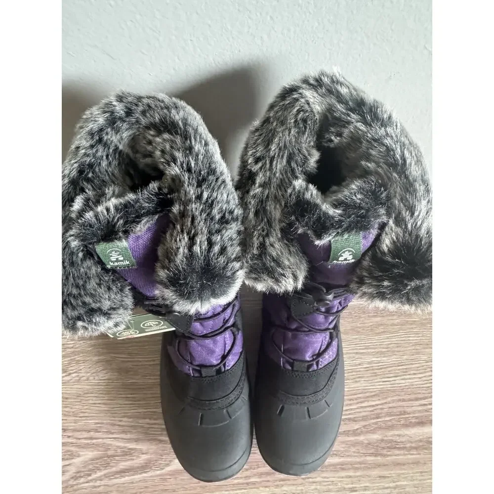 Kamik Women’s Powdery 3 Insulated Waterproof Winter Boot Grape Size 5